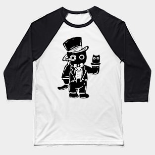 Black cat magician Baseball T-Shirt